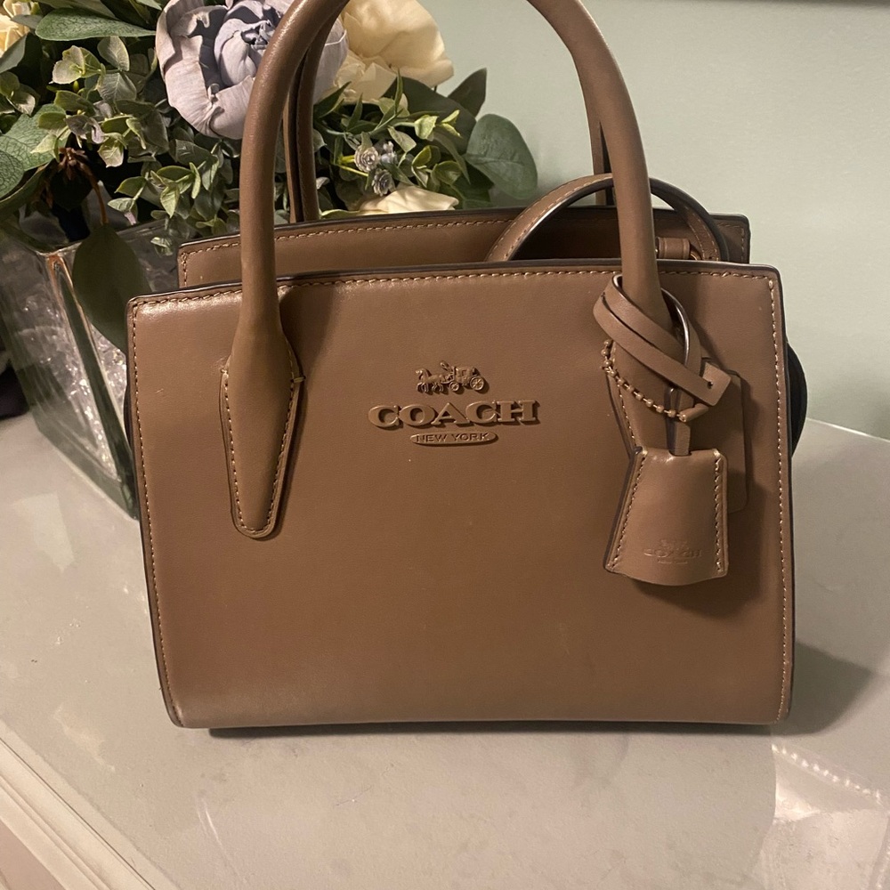 Coach Brown Leather Satchel with Coach snap Wallet